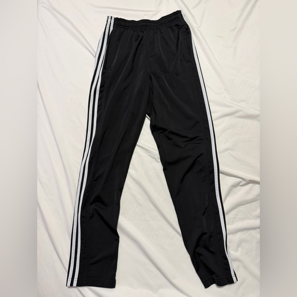 Adidas Black Athletic Pants with White Logo